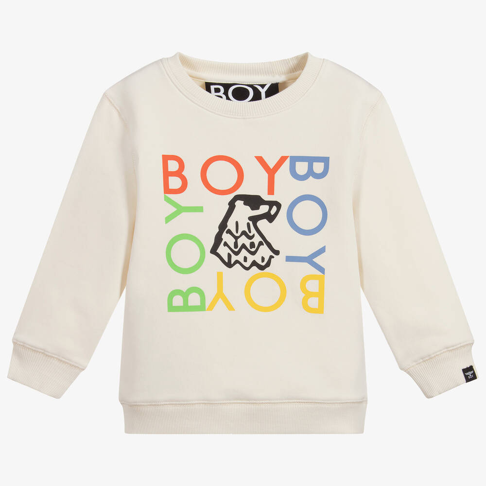 BOY London - Ivory Cotton Sweatshirt  | Childrensalon