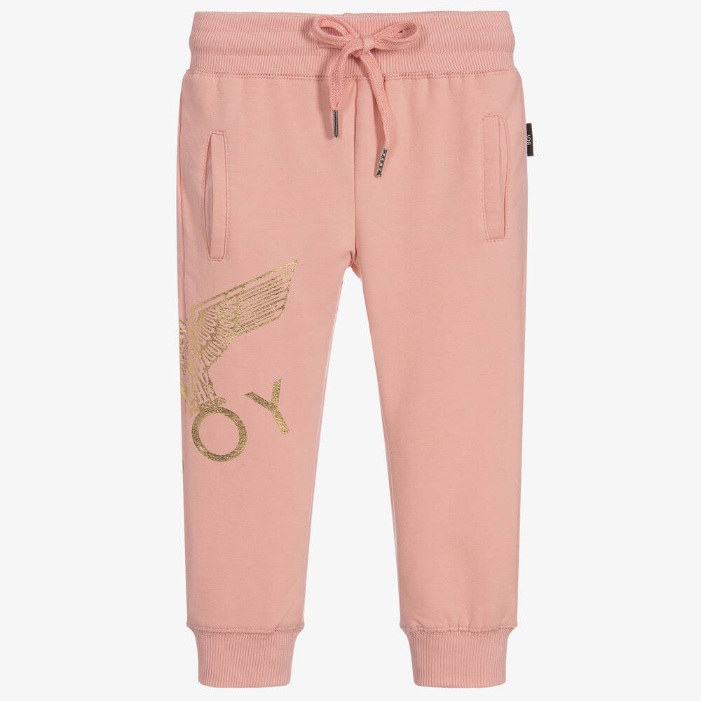 BOY London-Pink Cotton Joggers | Childrensalon Outlet