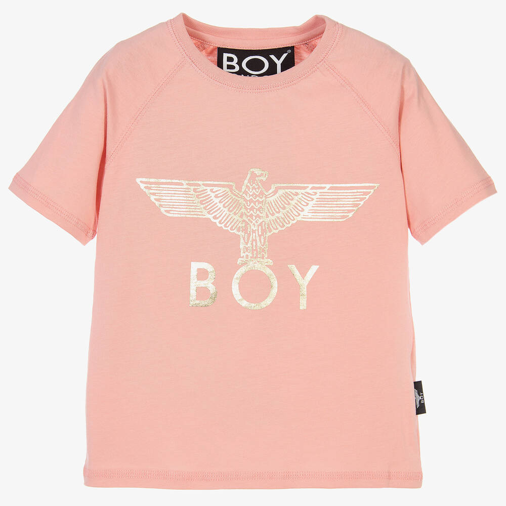 BOY London - Розовая хлопковая футболка | Childrensalon