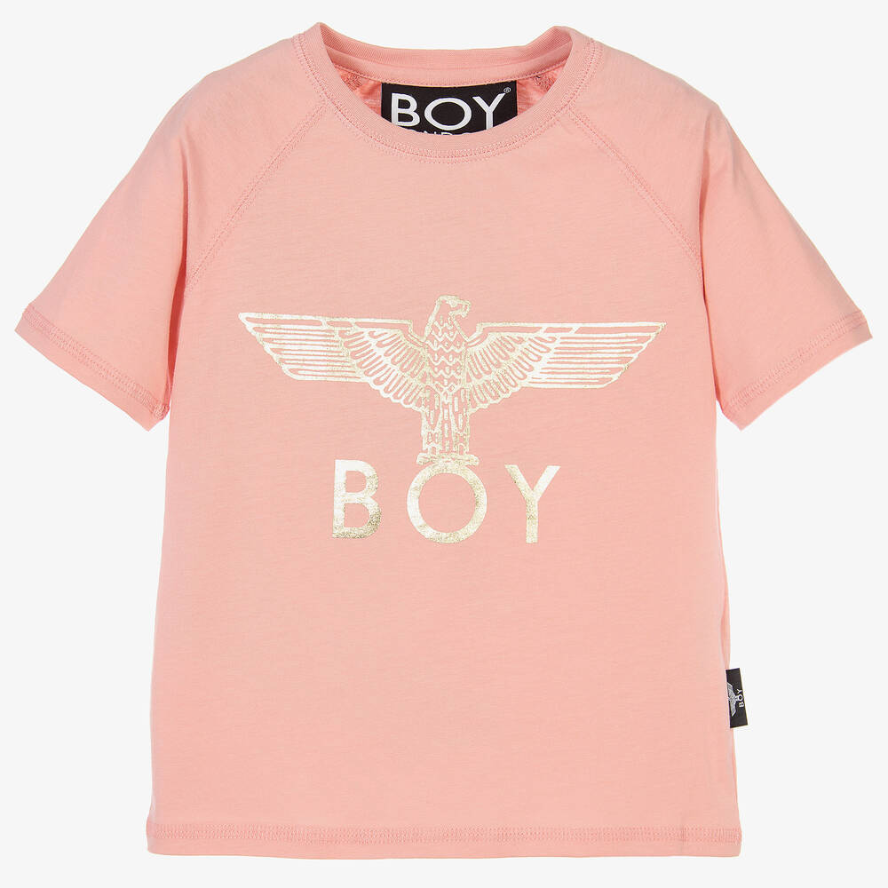 BOY London-Pink Cotton Logo T-Shirt | Childrensalon Outlet