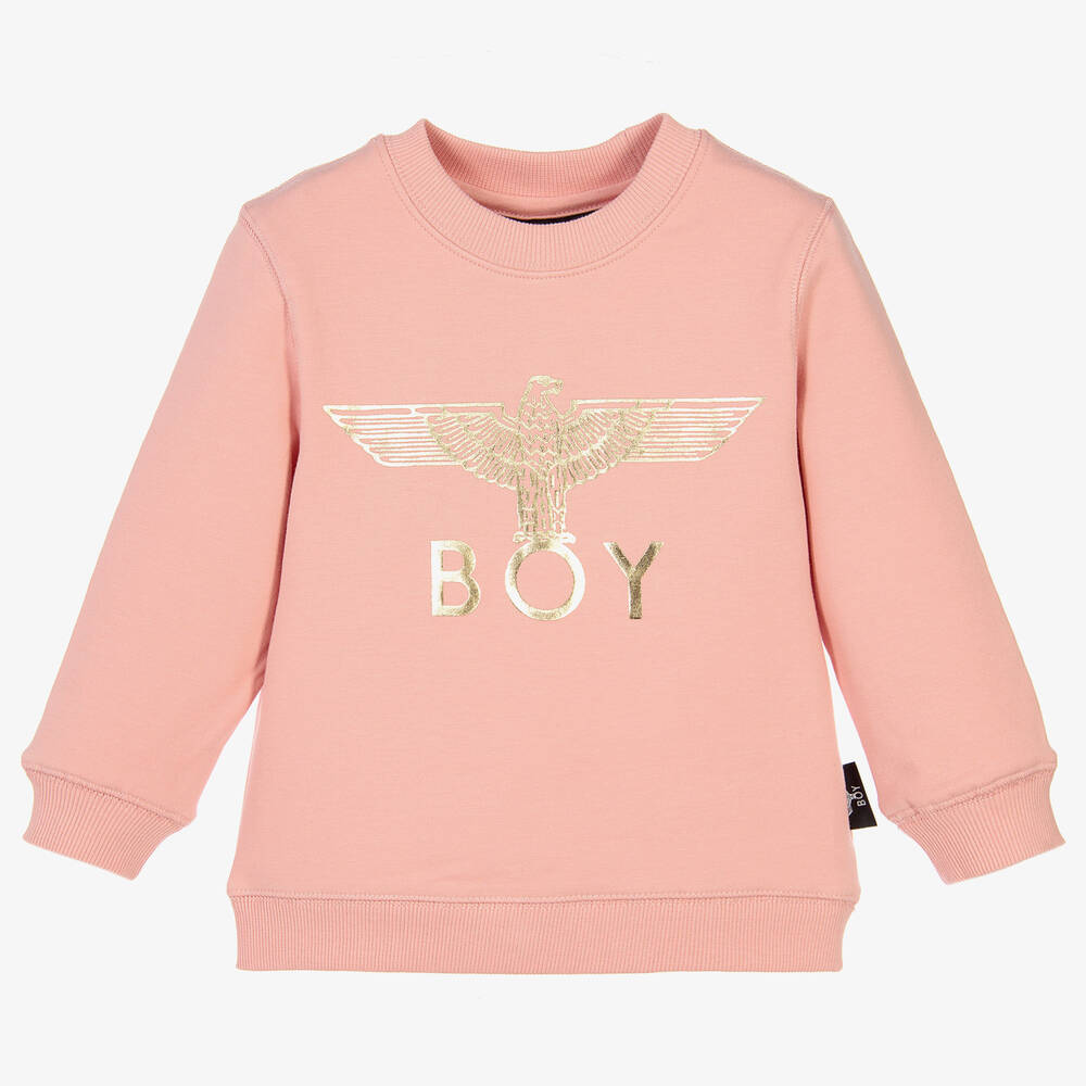 BOY London - Sweatshirt mit Adler-Print in Pink & Gold | Childrensalon