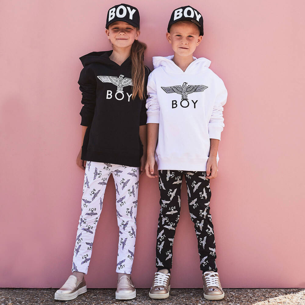 BOY London-White Logo Printed Leggings | Childrensalon Outlet