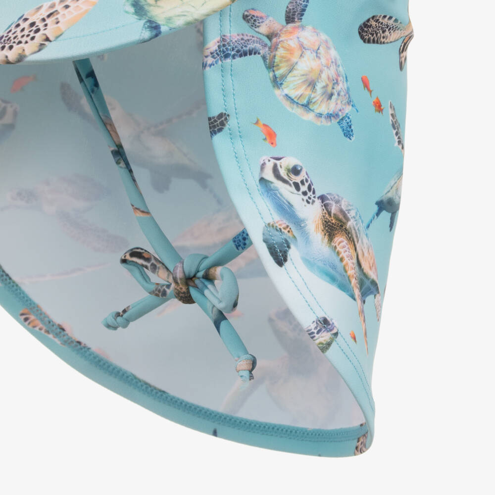 Molo-Boys Aqua Blue Sun Protective Hat (UPF50+) | Childrensalon Outlet