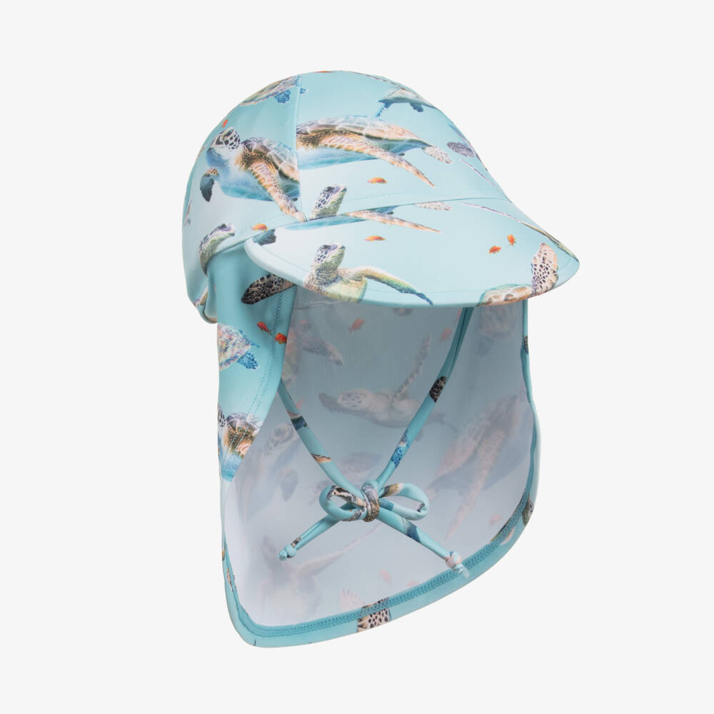 Molo-Boys Aqua Blue Sun Protective Hat (UPF50+) | Childrensalon Outlet