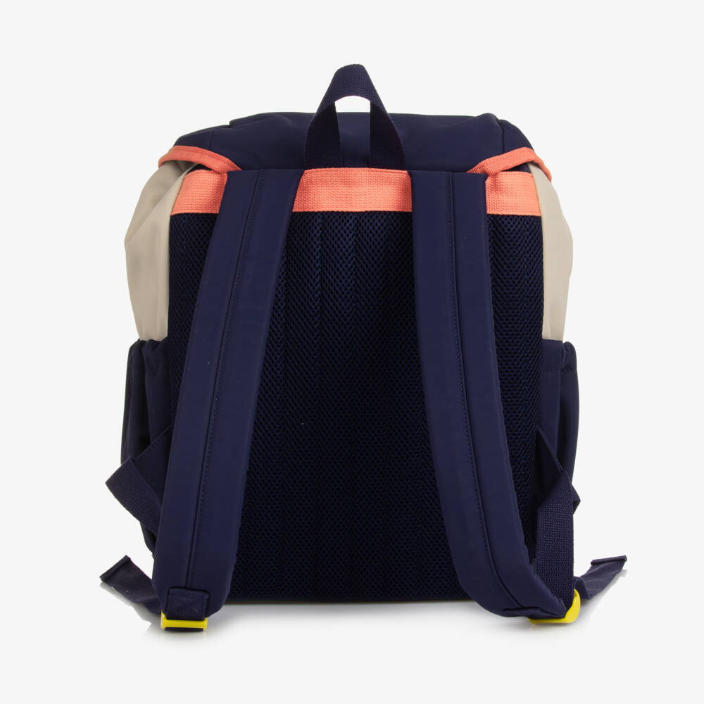 Billieblush-Boys Beige & Blue Colourblock Backpack (37cm) | Childrensalon Outlet