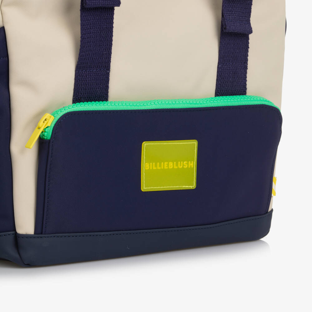 Billieblush-Boys Beige & Blue Colourblock Backpack (37cm) | Childrensalon Outlet