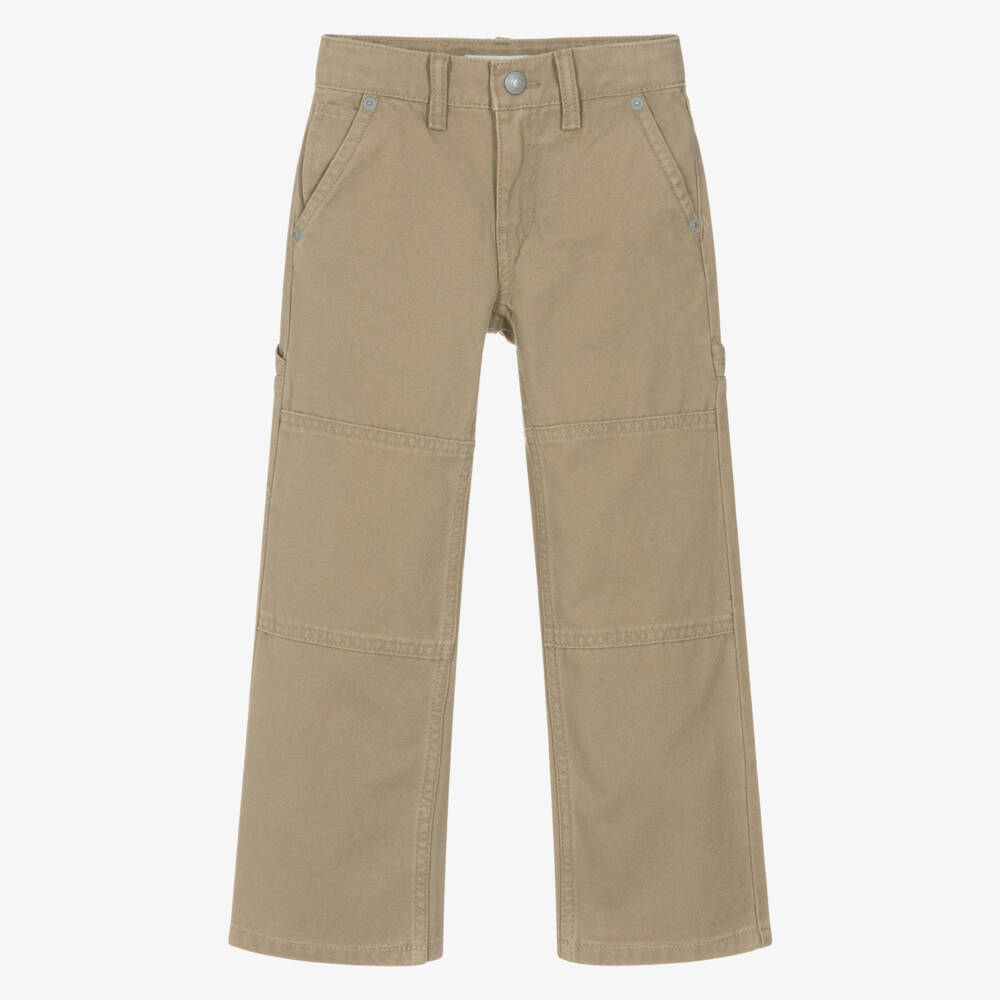 Levi's-Boys Beige Canvas 555 Carpenter Trousers | Childrensalon Outlet