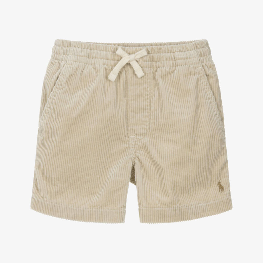 Ralph Lauren-Мягкие бежевые вельветовые шорты для мальчиков | Childrensalon Outlet