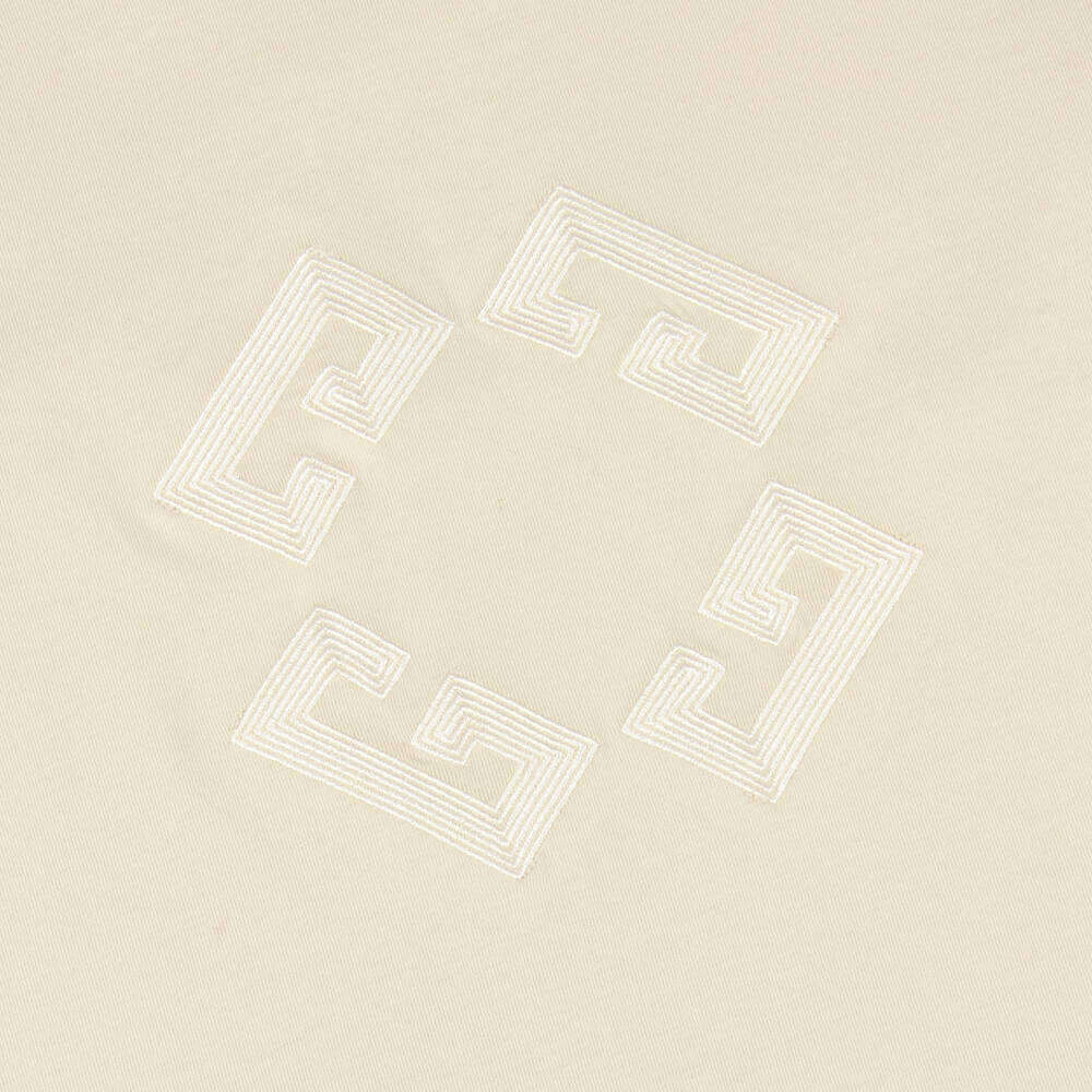 Givenchy-Boys Beige Cotton 4G Crew Neck T-Shirt | Childrensalon Outlet