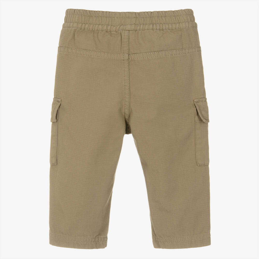 Timberland-Boys Beige Cotton Cargo Trousers | Childrensalon Outlet