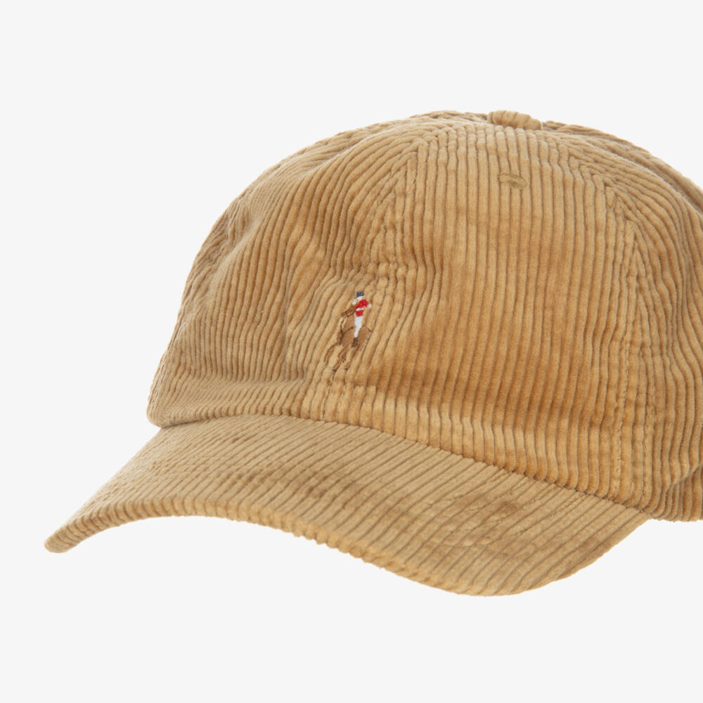 Ralph Lauren-Boys Beige Cotton Corduroy Cap | Childrensalon Outlet