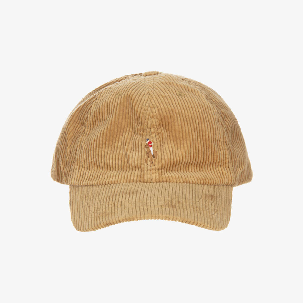 Ralph Lauren-Boys Beige Cotton Corduroy Cap | Childrensalon Outlet