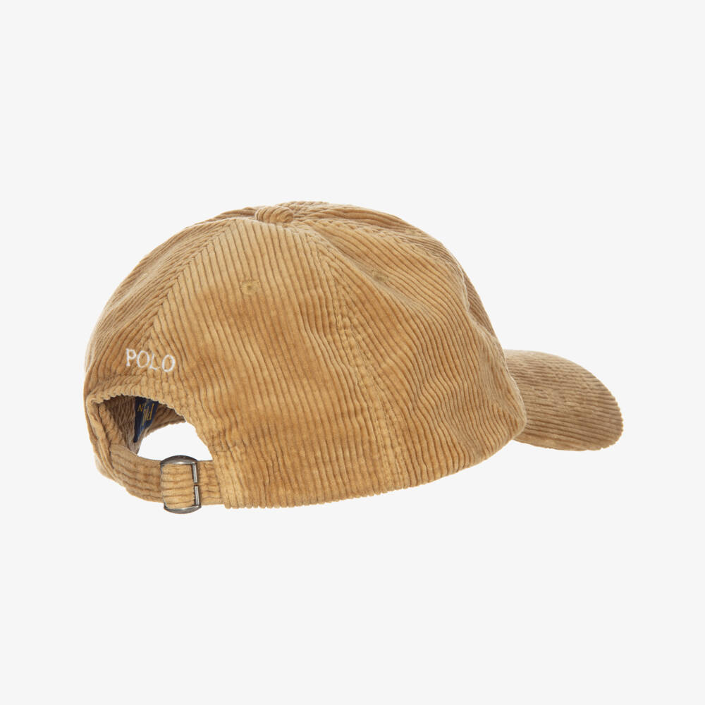 Ralph Lauren-Boys Beige Cotton Corduroy Cap | Childrensalon Outlet