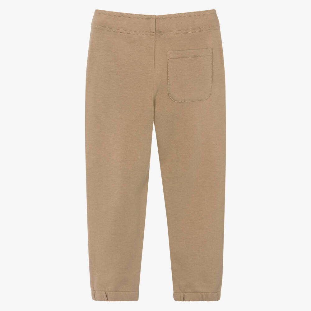 Ralph Lauren-Boys Beige Cotton Jersey Joggers | Childrensalon Outlet