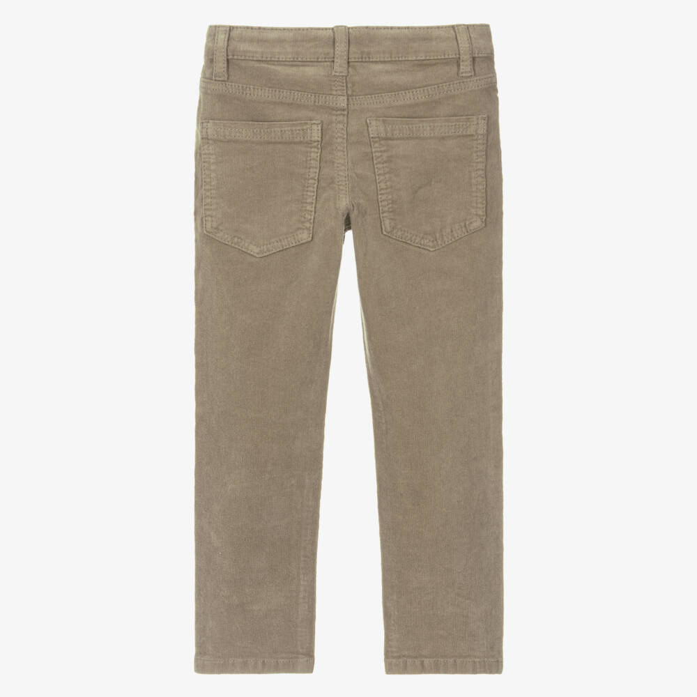 Mayoral-Boys Beige Cotton Needle Cord Trousers | Childrensalon Outlet