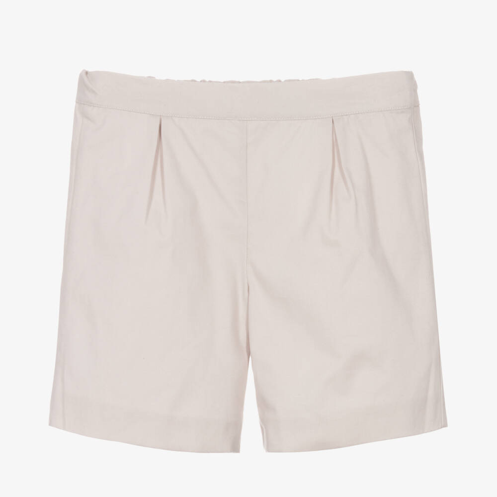 Beatrice & George-Мягкие бежевые шорты из хлопка для мальчиков | Childrensalon Outlet