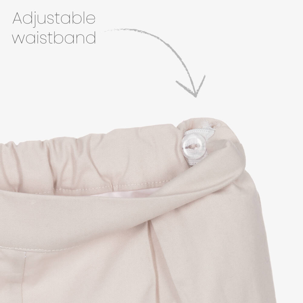 Beatrice & George-Мягкие бежевые шорты из хлопка для мальчиков | Childrensalon Outlet