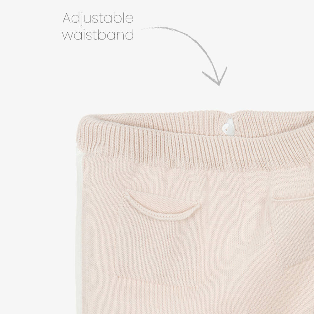 Artesanía Granlei-Boys Beige Knit Hooded Top & Trouser Set | Childrensalon Outlet