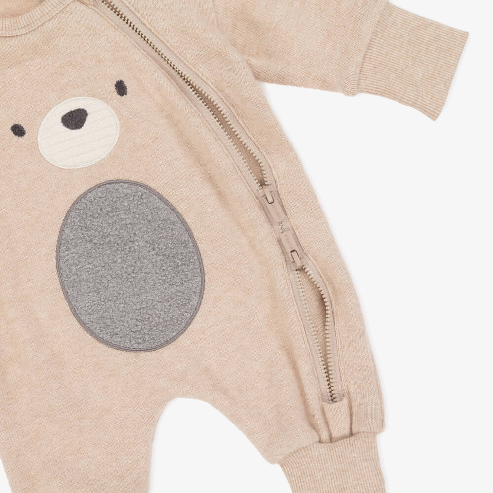 Mayoral Newborn-Boys Beige Knitted Animal Babysuit Set | Childrensalon Outlet