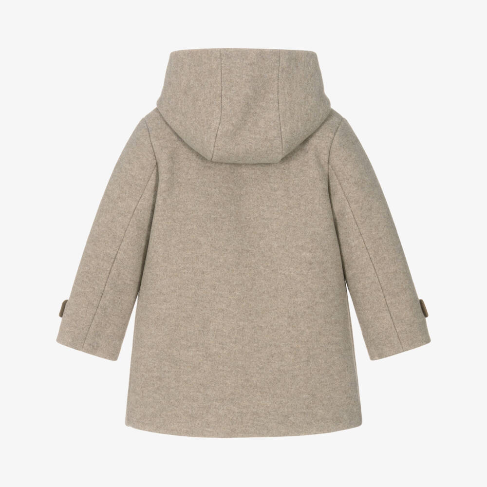 Mayoral-Boys Beige Marl Duffle Coat | Childrensalon Outlet