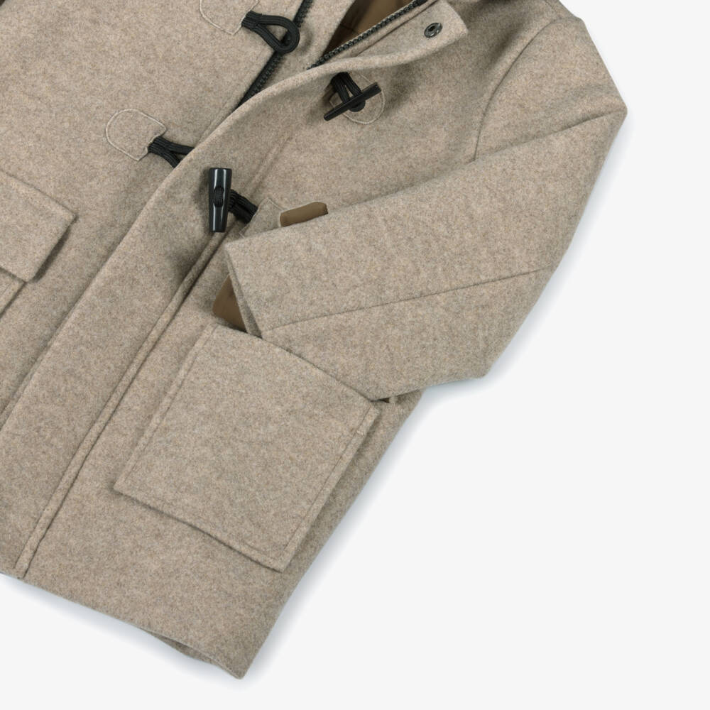 Mayoral-Boys Beige Marl Duffle Coat | Childrensalon Outlet