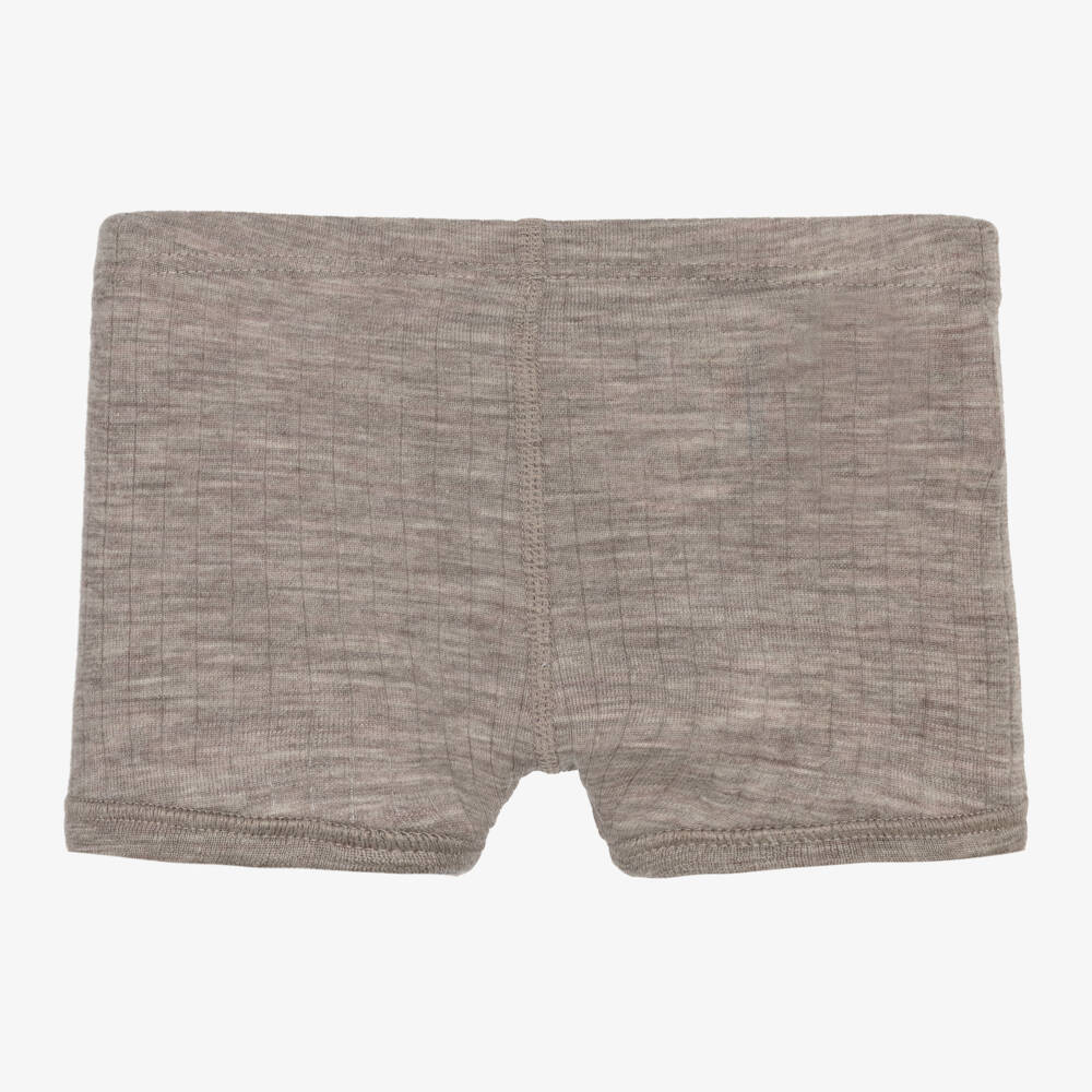 Joha-Boys Beige Merino Wool Boxer Shorts | Childrensalon Outlet
