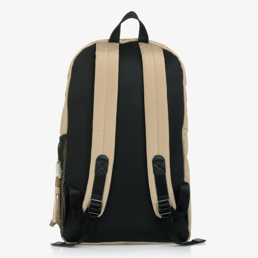Dolce & Gabbana-Boys Beige Nylon Canvas & Mesh DG Logo Backpack (49cm) | Childrensalon Outlet