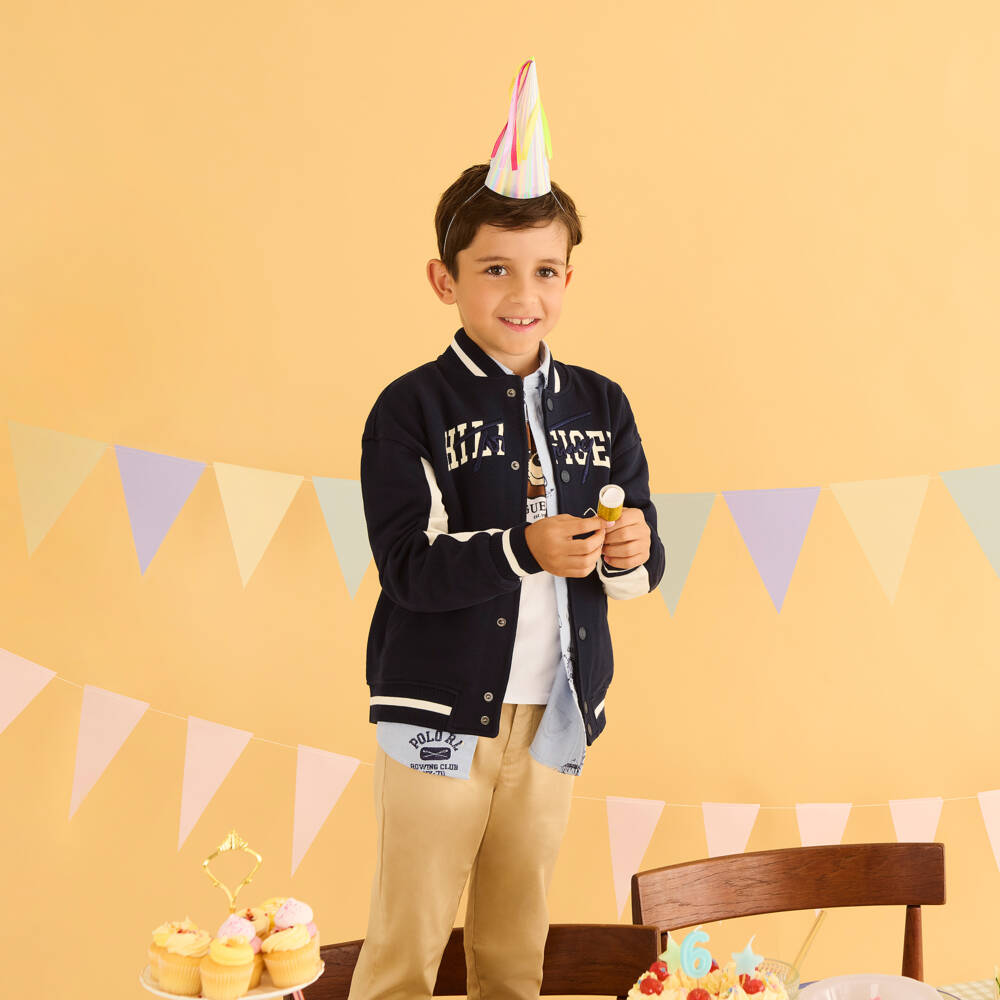 Tommy Hilfiger-Boys Beige Slim Fit Cotton Chinos | Childrensalon Outlet