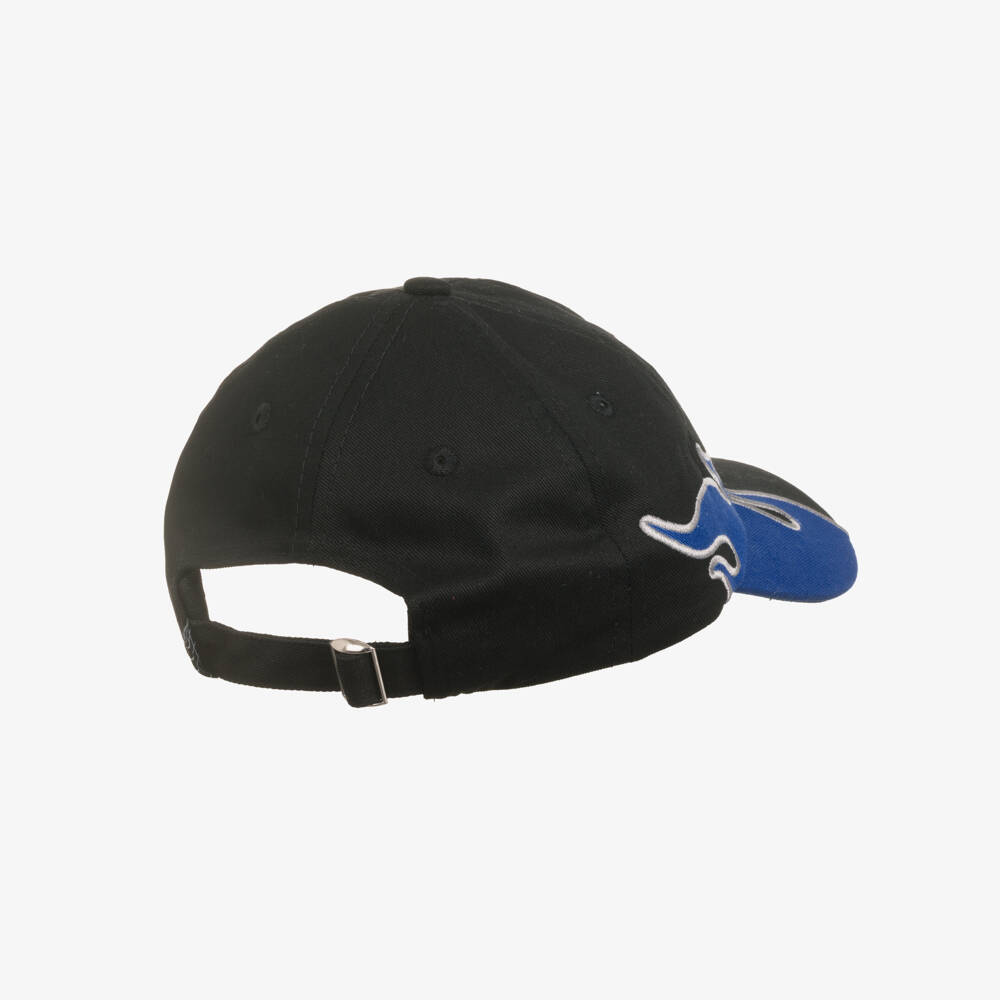 Molo-Boys Black & Blue Flame Cotton Cap | Childrensalon Outlet