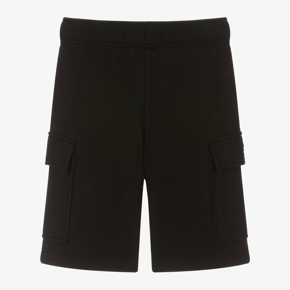 Lacoste-Boys Black Cotton Cargo Shorts | Childrensalon Outlet