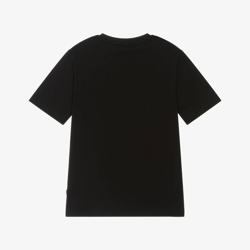 BOSS-Boys Black Cotton Oversized Logo T-Shirt | Childrensalon Outlet
