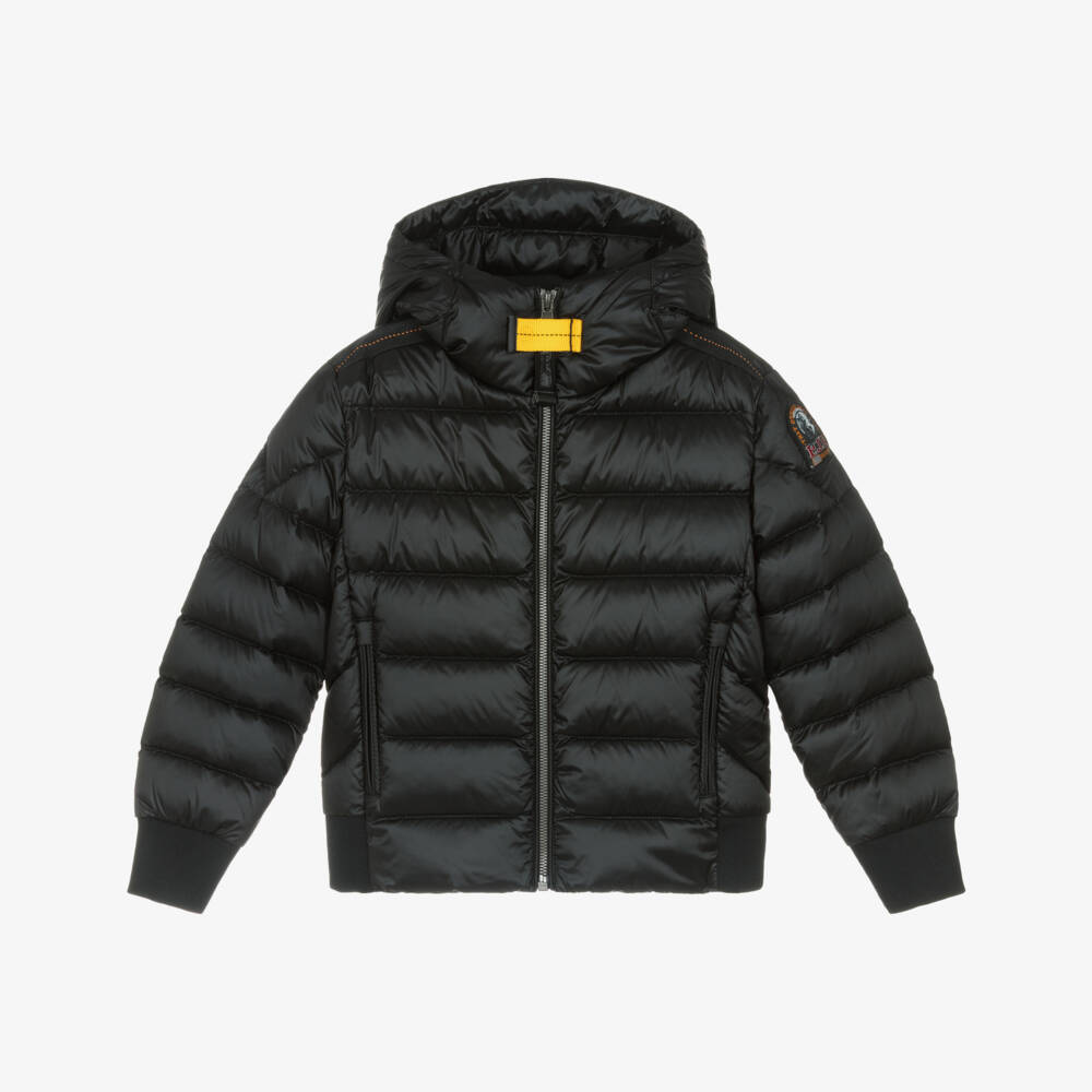 Parajumpers-Boys Black Down-Padded Pharrell Puffer Jacket with Hood | Childrensalon Outlet