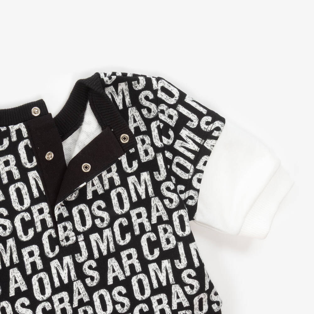 MARC JACOBS-Boys Black Jumbled Logo Cotton Tracksuit | Childrensalon Outlet