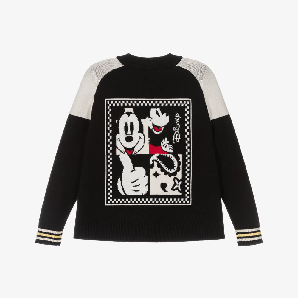 MARC JACOBS-Boys Black Mickey Mouse Cardigan | Childrensalon Outlet