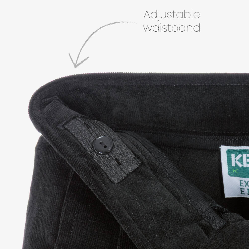 KENZO KIDS-Boys Black Needlecord Trousers | Childrensalon Outlet