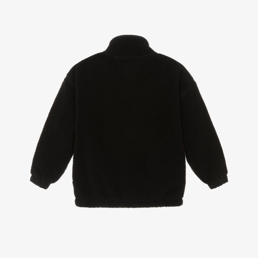 Tommy Hilfiger-Boys Black Polar Fleece Zip-Up Top | Childrensalon Outlet