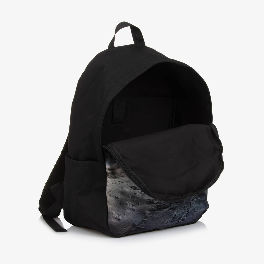 Molo-Boys Black Space Print Canvas Backpack (41cm) | Childrensalon Outlet