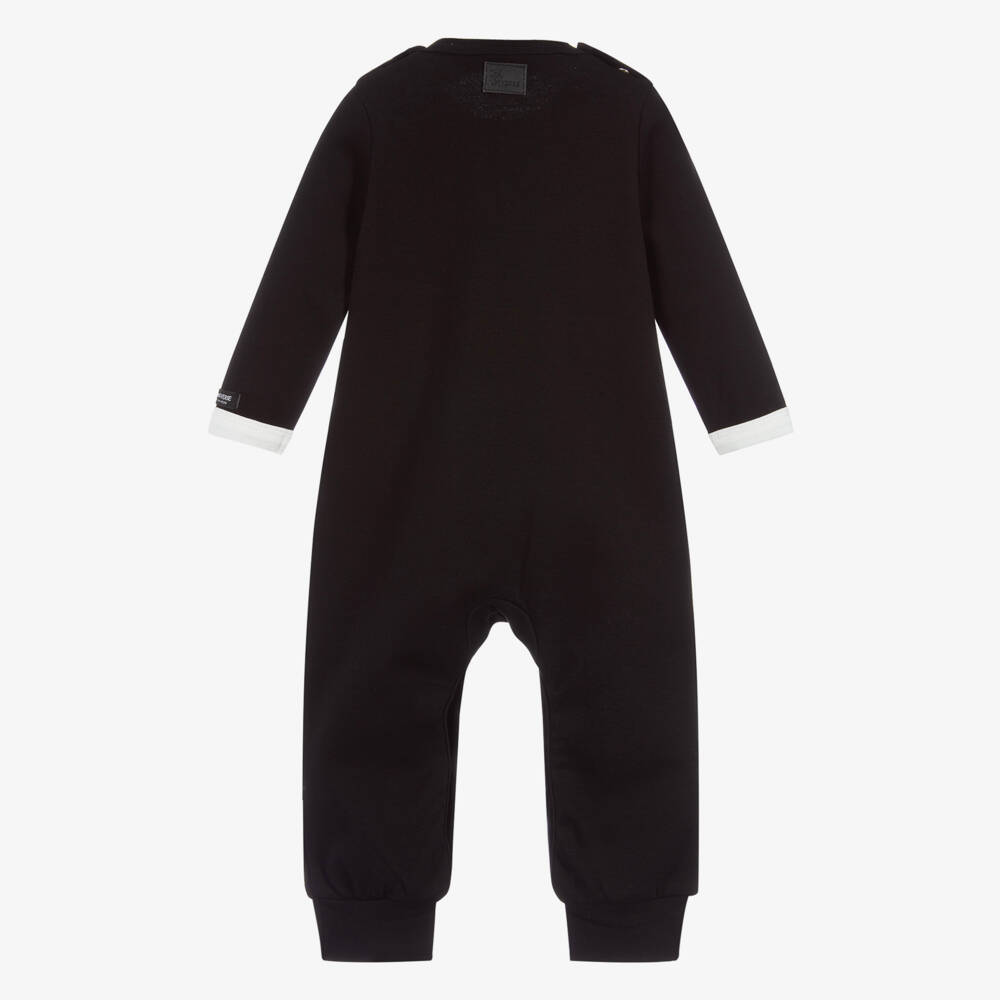 The Tiny Universe-Boys Black Tie Cotton Babysuit | Childrensalon Outlet
