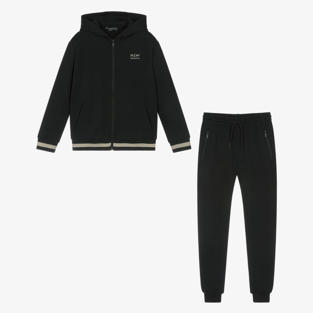 Mayoral Nukutavake-Boys Black Tracksuit with Zip-Up Top | Childrensalon Outlet