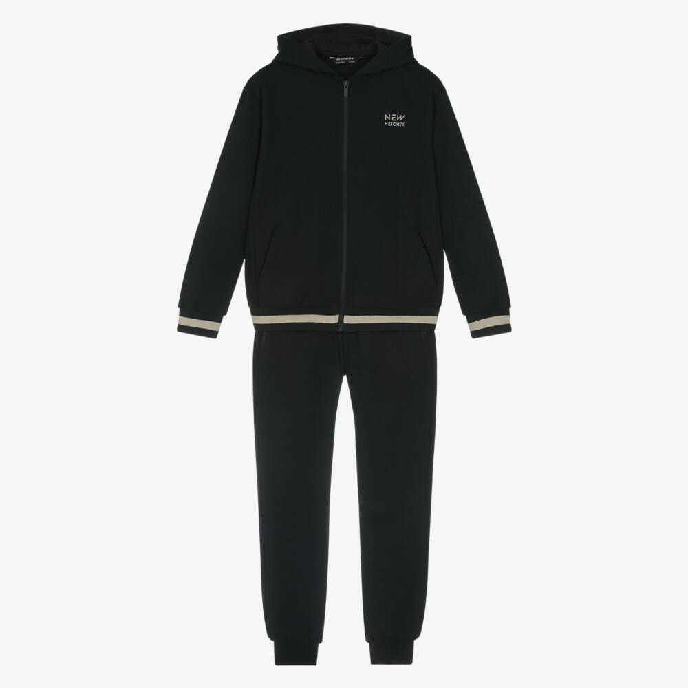 Mayoral Nukutavake-Boys Black Tracksuit with Zip-Up Top | Childrensalon Outlet