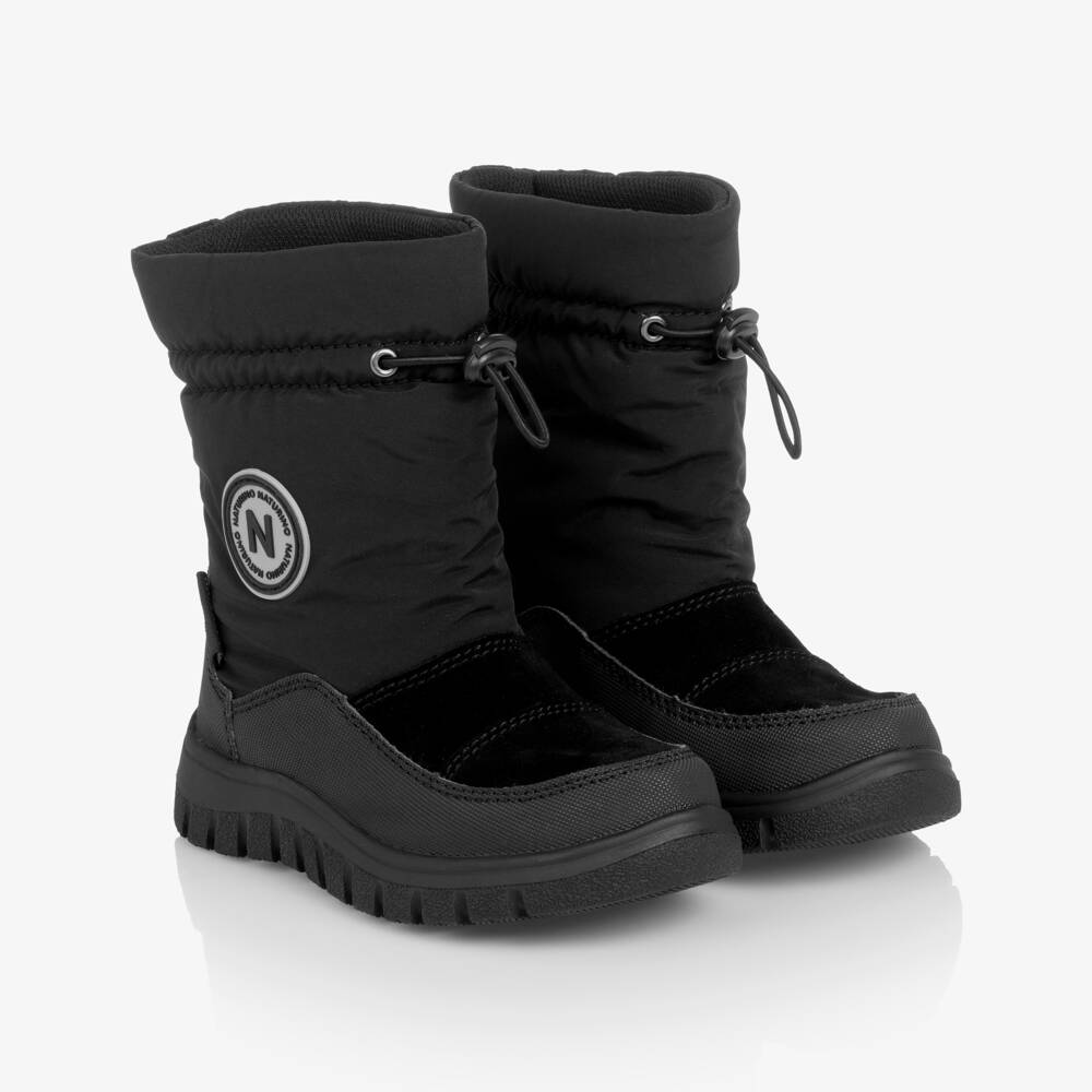 Naturino-Boys Black Waterproof Snow Boots | Childrensalon Outlet