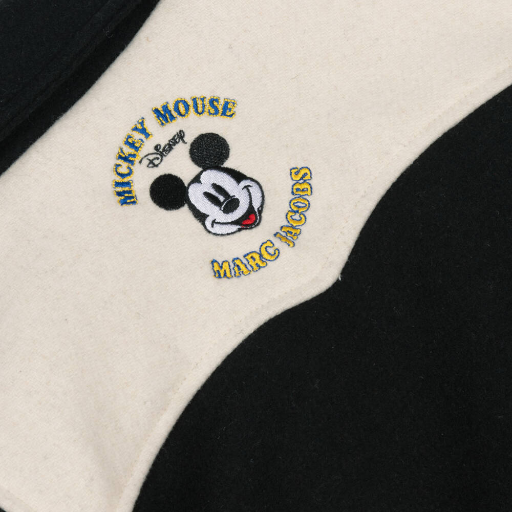 MARC JACOBS-Boys Black Wool Mickey Mouse Varsity Jacket | Childrensalon Outlet