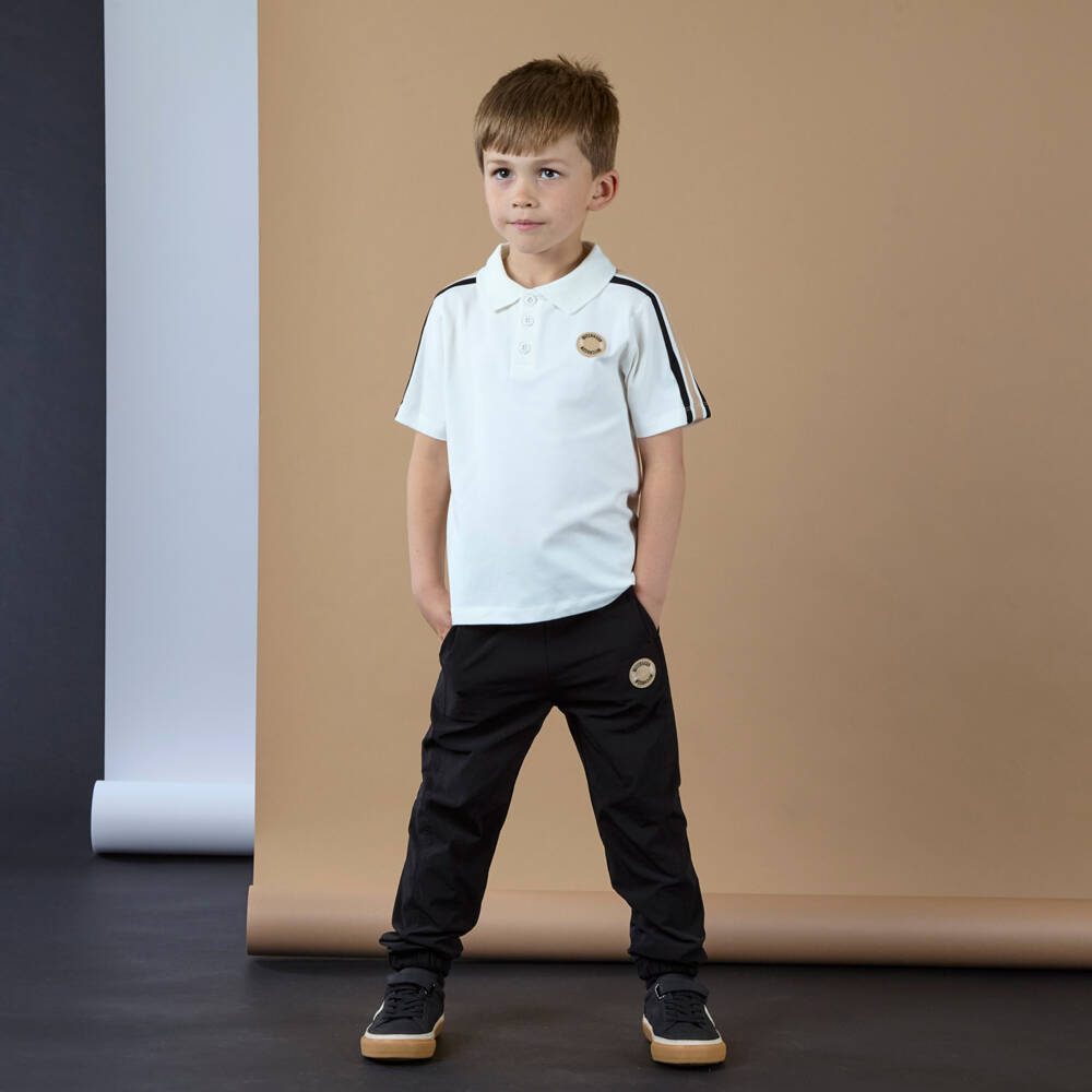 Mitch & Son-Boys Black Woven Joggers | Childrensalon Outlet