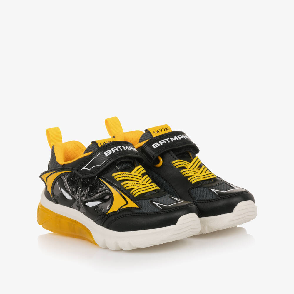 Geox-Boys Black & Yellow Batman Light-Up Trainers | Childrensalon Outlet