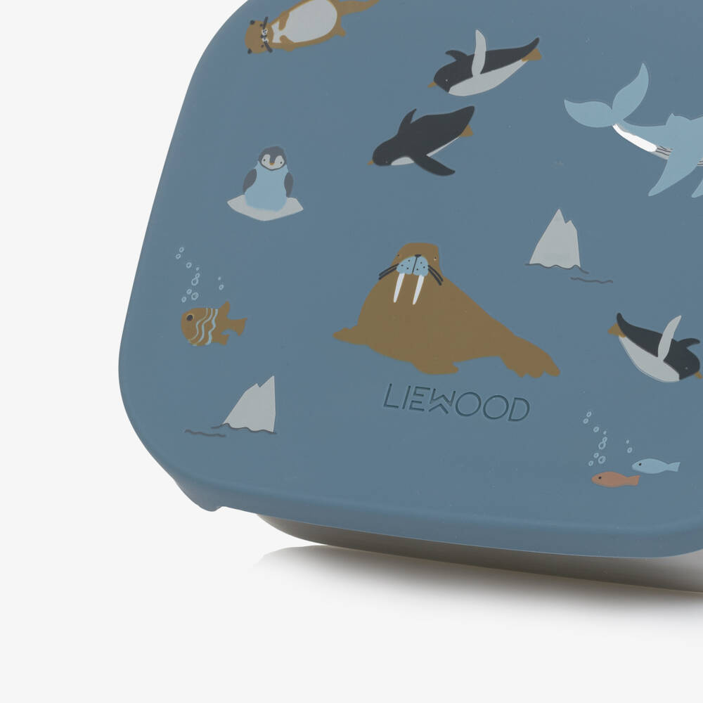 Liewood-Boys Blue Arctic Animal Print Lunchbox (17cm) | Childrensalon Outlet