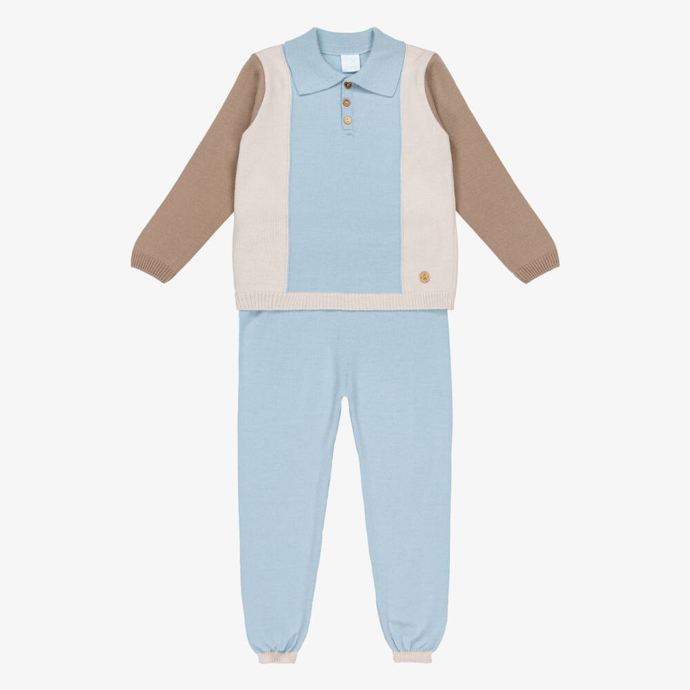 Artesanía Granlei-Уютный синий вязаный комплект для мальчиков | Childrensalon Outlet