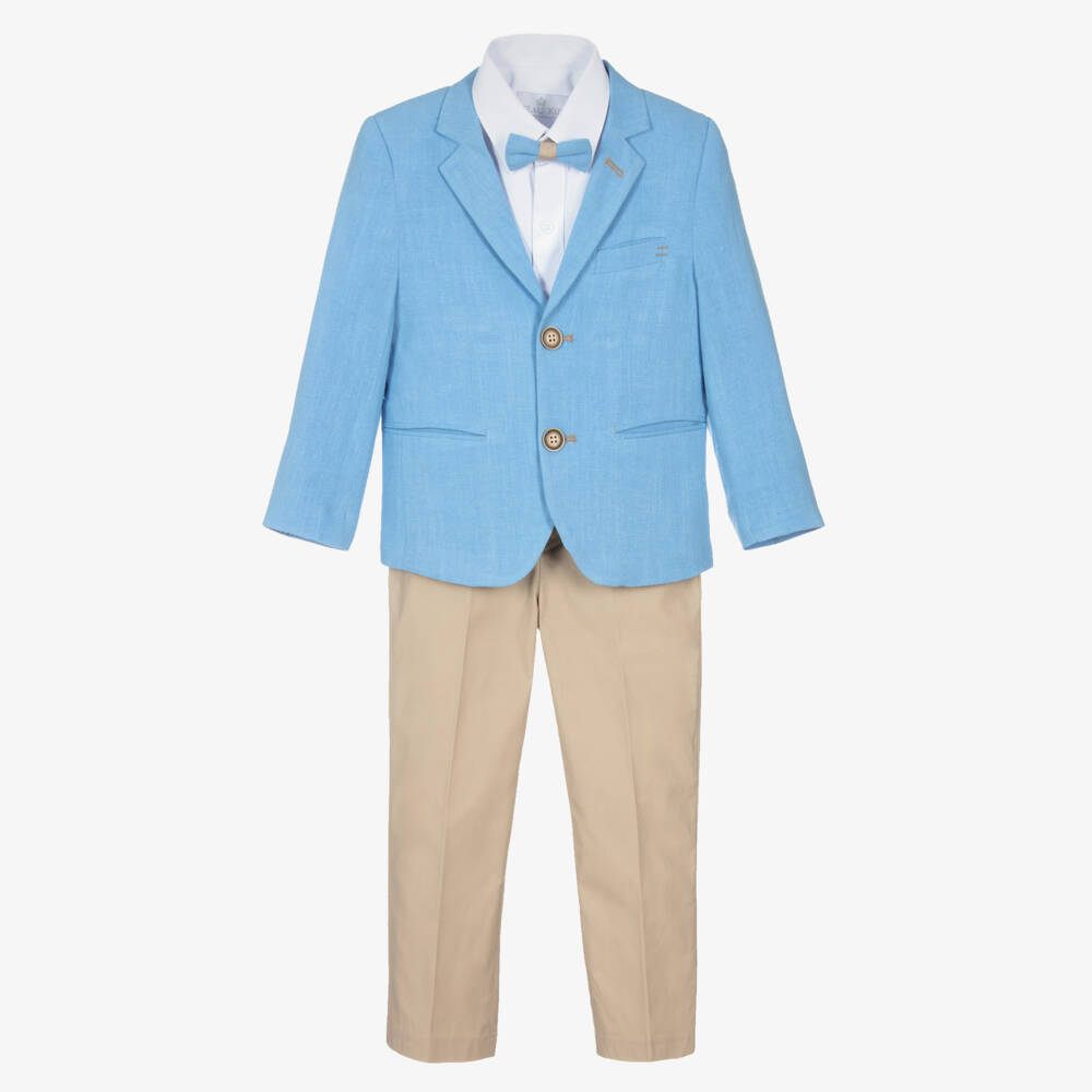 Beau KiD-Костюм синий и бежевый для мальчиков | Childrensalon Outlet