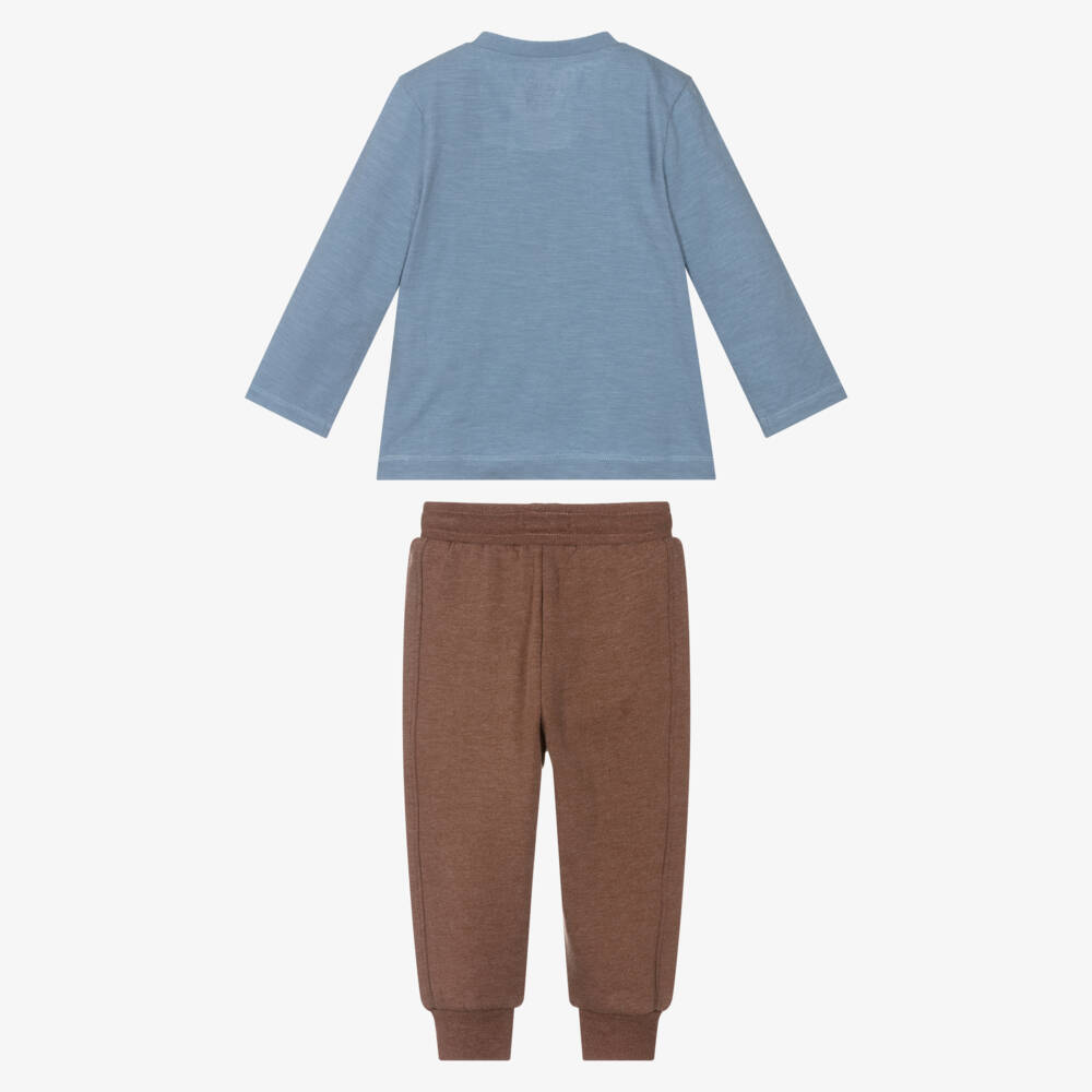 Hatley-Boys Blue & Brown Cowboy Trouser Set | Childrensalon Outlet