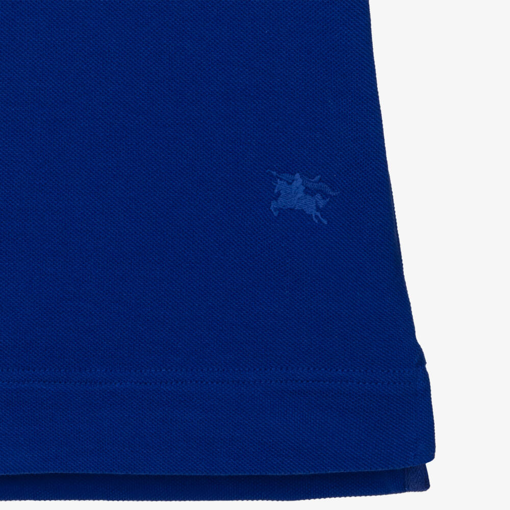 Burberry-Boys Blue Check Polo Shirt | Childrensalon Outlet