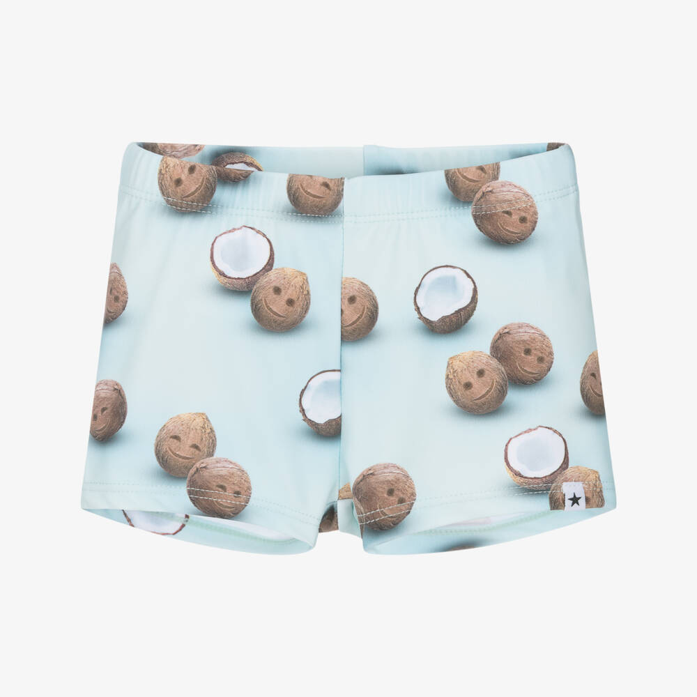 Molo-Boys Blue Coconut Swim Shorts (UPF50+) | Childrensalon Outlet